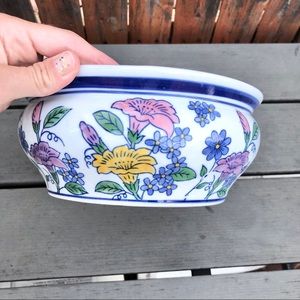 Ceramic hand painted floral planter